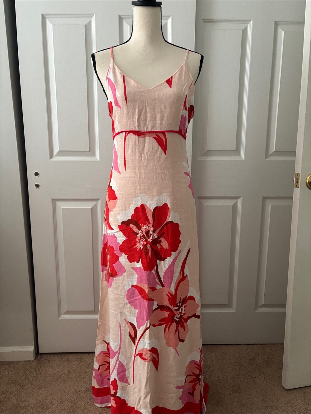 Pink Floral Maxi Dress